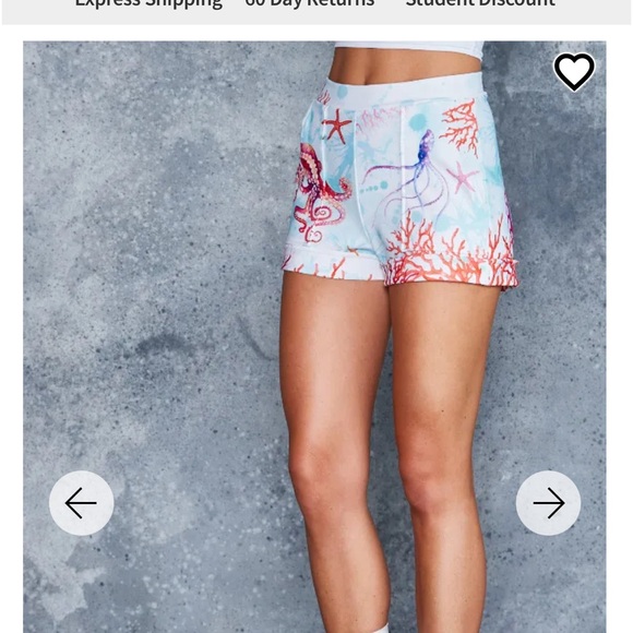 OCTOPUS'S GARDEN WHITE CUFFED SHORTS - LIMITED - Picture 5 of 10